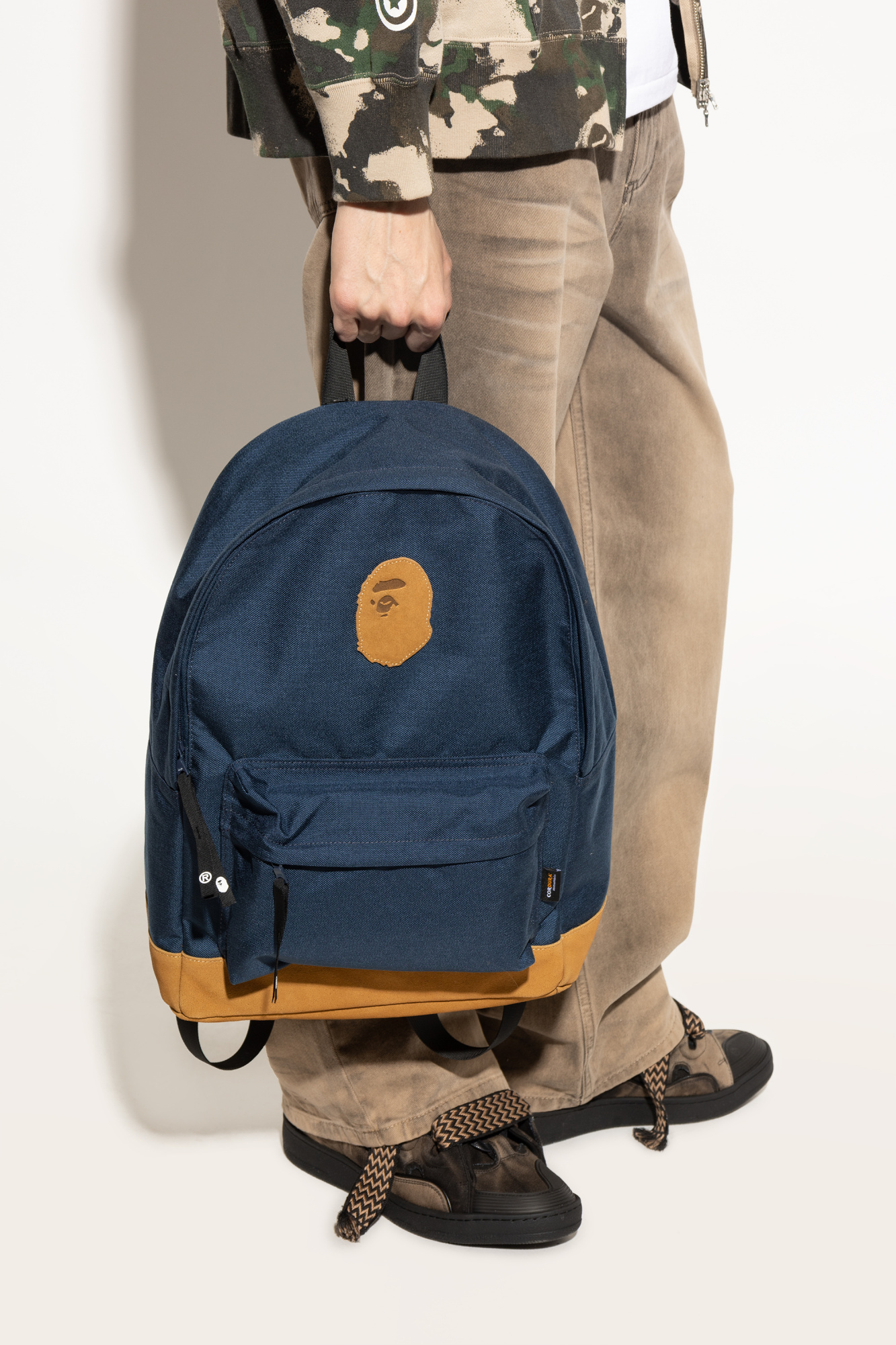 Navy blue Backpack with logo A BATHING APE® - Vitkac AS